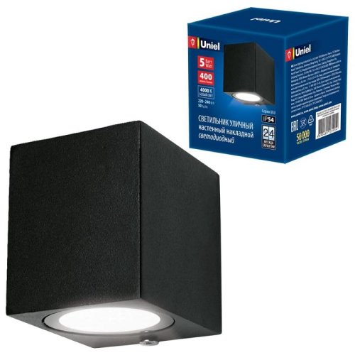 Светильник светодиодный декоративный Uniel ULU-S05A-5W/4000K 3Вт Черный IP54 картинка 